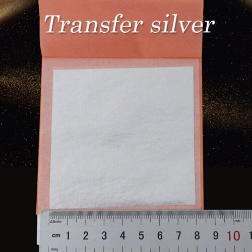 Transfer silver leaf, 99.99% Genuine silver leaf /foil,gilding real silver leaf/foil,25pcs,8X8cm,good quality,free shipping