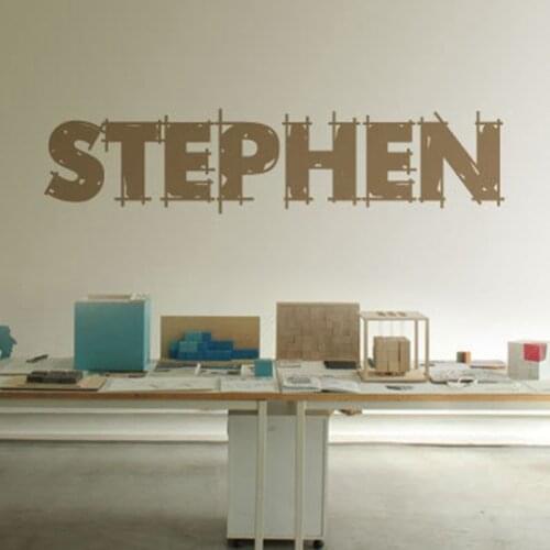 Min.order $7,Personalized customize name wall stickers letter pattern(French Spanish etc.) vinyl sticky for store name