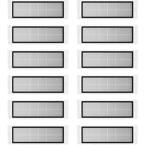 Pack of 12 HEPA Filter for Xiaomi Roborock S6 S5 Max S60 S65 S5 S50 S55 E25 E35 Vacuum Cleaner Accessories