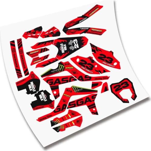 KIT full carenate stickers for MOTO GAS EC 2014 2016 adhesive vinyl