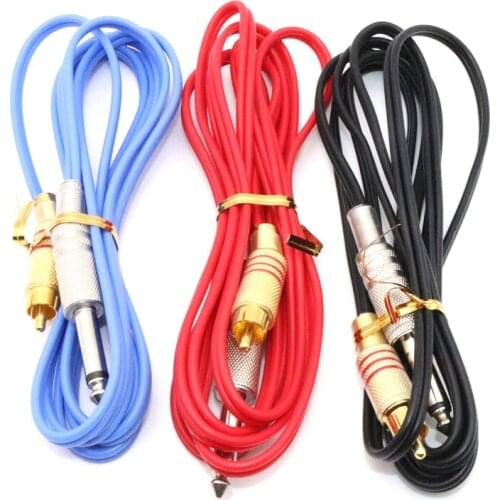 New Tattoo Machine RCA Interface Silicone in-line Hook Line 1.8m Tattoo Machine Hook Line
