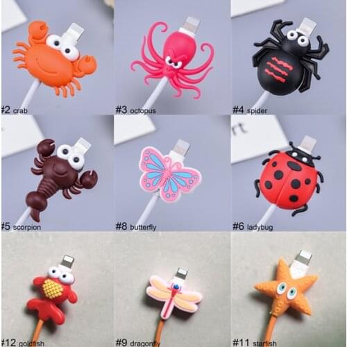 New 1pc Cartoon Cable Protector Data Transfer For IPhone USB Charging Cables