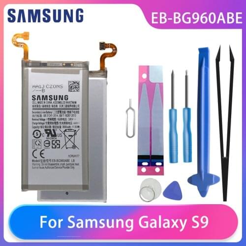 Original Samsung Galaxy S9 G9600 SM-G960F SM-G960 G960F G960 Phone Battery EB-BG960ABE 3000mAh Samsung Batteries Free Tools AKKU