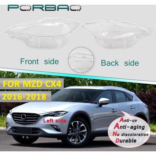 Headlight Headlamp Clear Glass Shell FOR Mazda CX4 Transparent Lens Cover Front Lampshade Auto Shell Mask 16-19 Replacement DIY