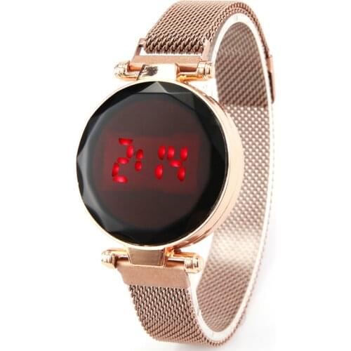 Reloj Mujer Luxury Women Digital LED Watch Magnet Buckle Women Watches Unisex Male Watch Children Sport Watches Zegarek Damski