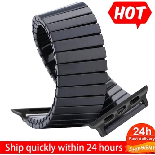 Elastic Watch Strap for Apple Watch 44mm 40mm 42mm 38mm Stainless Steel Bracelet Accessories for Iwatch 6 5 4 3 Watchband Luxury