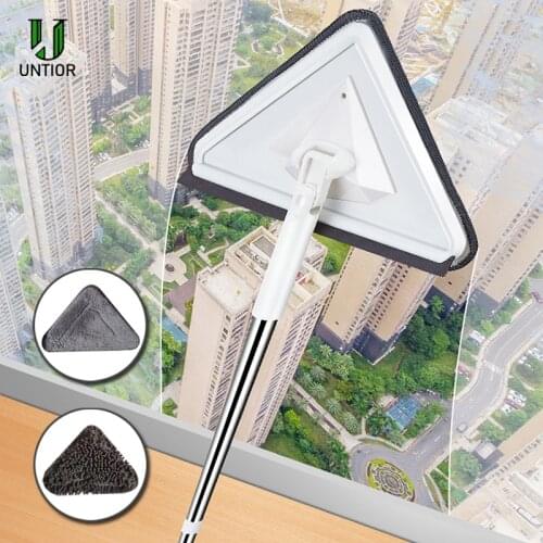 UNTIOR Long Rod Telescopic Mopping Multifunctional Dry And Wet Mopping Window Cleaner Rotatable Household Soft Cleaning Tools