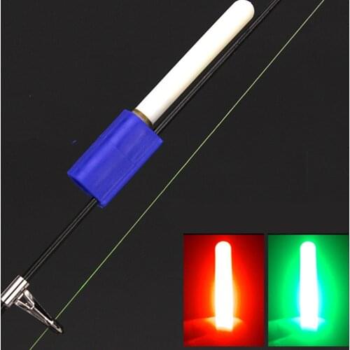 1pcs/2pcs LED Glow Night Fishing Stick Light Rod Tip Clip Fishing Lightstick Bite Alarm Suitable For CR425 Pesca Fish Tackle