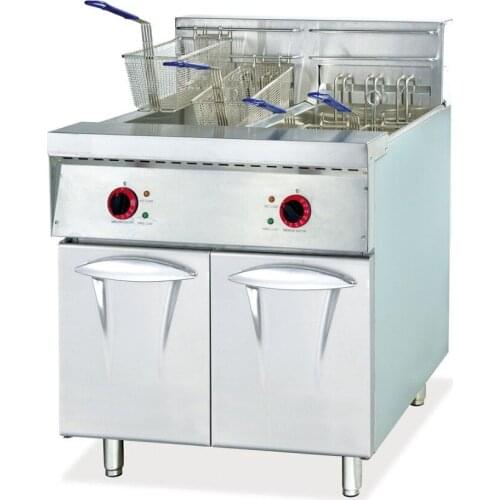 28L/tank deep fryer machine Commercial electric 2-tank fryer 4-basket fryer machine