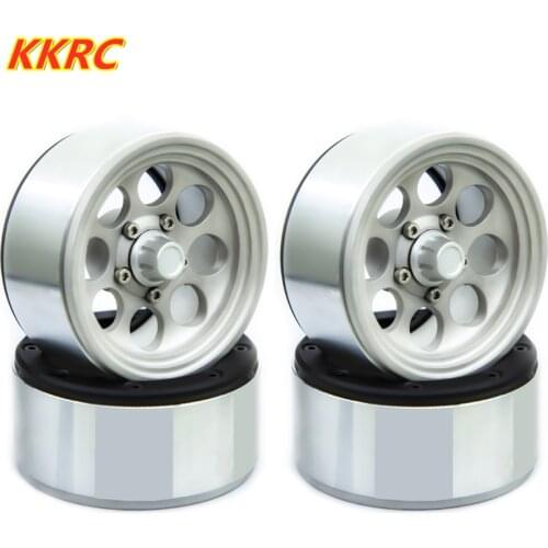 4pcs 1.9 Aluminum Alloy Beadlock Wheels Rims for 1/10 RC Crawler Axial SCX10 SCX10 II 90046 AXI03007 Traxxas TRX4 D90