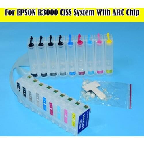 9 Color/Lot T1571-T1579 T157 Ciss System For EPSON Stylus Photo R3000 Ciss With Show Ink Level Permanent ARC Chip