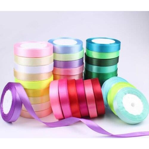 6/10/15/20/25/40/50mm Satin Ribbons DIY Artificial Silk Crafts Supplies Sewing Accessories Scrapbooking Material Gift Box Belt