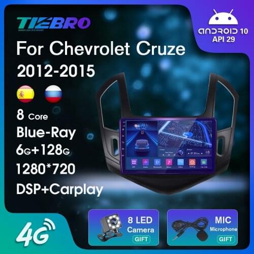 2DIN Android10 Car Radio For Chevrolet Cruze J300 J308 2012-2015 Blu-ray IPS Screen GPS Navigation Autoradio NO 2DIN DVD Carplay