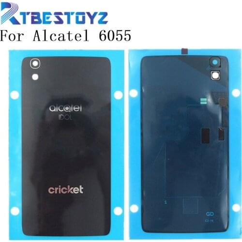 Battery Cover For Alcatel One Touch Idol 4 6055 OT6055 6055K 6055B 6055Y Battery Door Housing Phone Glass Case With NFC