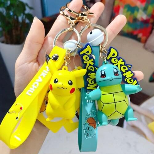 Pokemon Key Chain Ring Pikachu Keychain Cute Pokémon Figures Cartoon Anime Action Figure Kawaii Model Children Kids Toys Gift