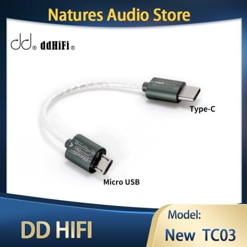 DD ddHiFi All-New Upgraded TC03 Type-C to Micro USB Data Cable to Connect Your Smartphone/Computer with Micro DAC/DAP/Amplifier