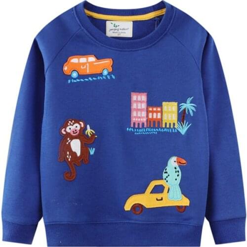 New Animals Print Children Boys Sweatshirts Cotton Autumn Kids Sport Shirts for Boys Girls Costume T shirt