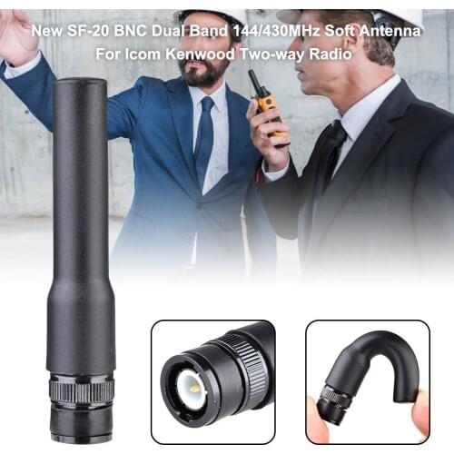 ST20 BNC Short Circuit Two - Way Radio Antenna BNC Connector UHF/VHF 144/430MHz for icom IC-V80 IC-V82 Kenwood Walkie Talkies