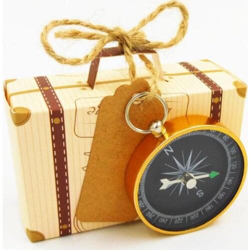500pcs Candy Boxes Wedding Anniversary Decorations Candy Box with Compass Travel Theme Party Wedding Gifts for Guests SN157