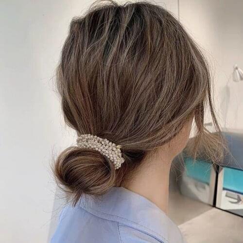 Korean Vintage Crystal Hair Band for Women Ball Head Ties Girl Hair Accessories