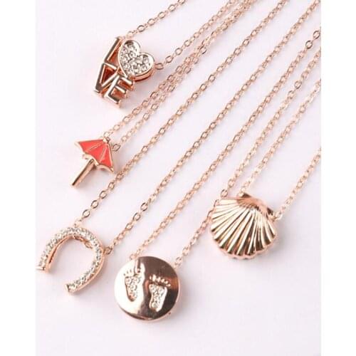 Korean Pendant Beads Necklace Elephant/Dog/Pig/Owl/Cat pattern Childrens Student Womens necklace цепь на шею аксессуары