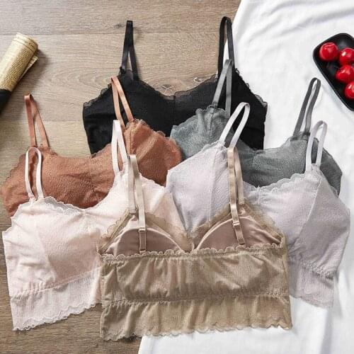 Linbaiway Sexy Lace Bras Womens Beautiful Back Underwear Bralette Seamless Push up Wireless Female Soft Bras Lingerie Intimate