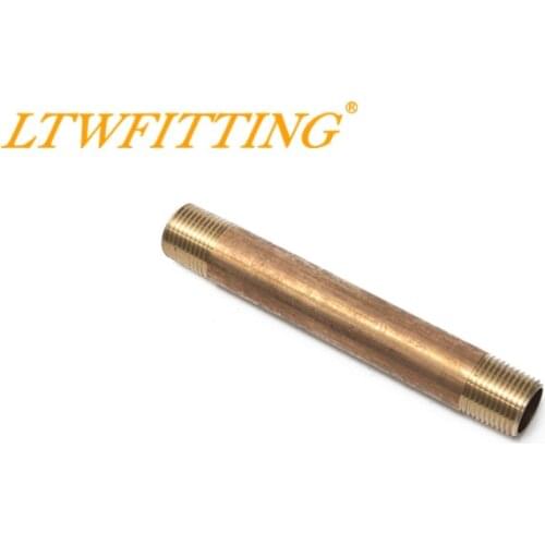 LTWFITTING Brass Pipe 5-1/2" Long Nipple Fitting 1/2" Male NPT Air Water
