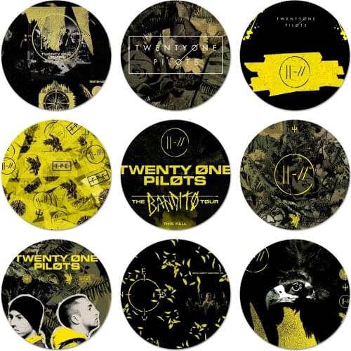 58mm Twenty One Pilots Trench Icons Pins Badge Decoration Brooches Metal Badges For Backpack Decoration