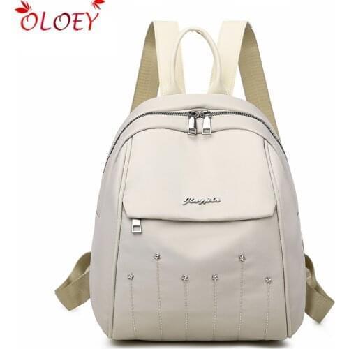 Fashion New Sequined Letter Rivet Small Backpacks for Women Waterproof Oxford Bagpack for Teenager Girls Travel Multifunction Ba