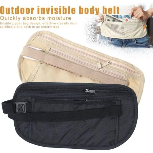 Mens Thin Waist Fanny Pack Belt Bag Travel Hip Bum Bag Small Purse Chest Pouch Phone Storager WHShopping