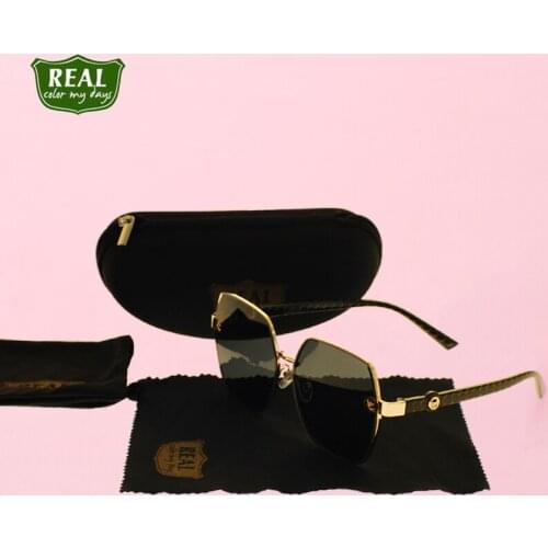 REAL 2021 New Fashion Metal Square Sunglasses Women Men Polaroid UV400 Sun Glasses SG2109