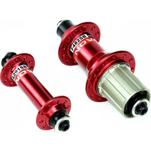 Novatec A291SB/F482SB road bike hubs Front 76g Rear 241g black /red 9/10/11S 20/24 holes include quick release