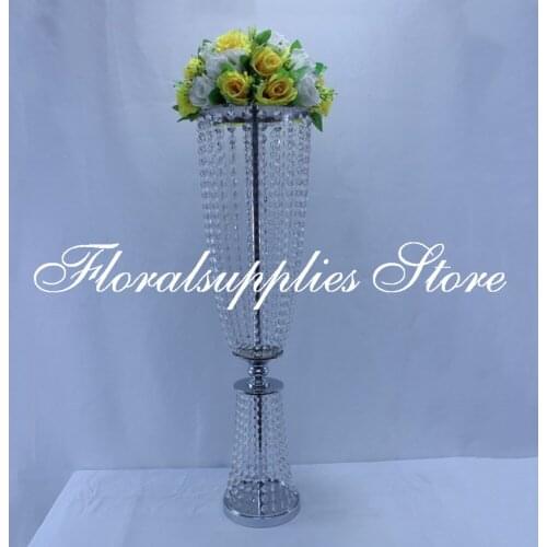 New 80cm Tall Acrylic Crystal Wedding Flower Stand Wedding Centerpiece Decoration 10PCS/LOT