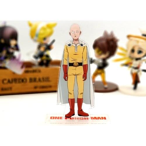 One-Punch Man Saitama acrylic stand figure model plate holder cake topper anime