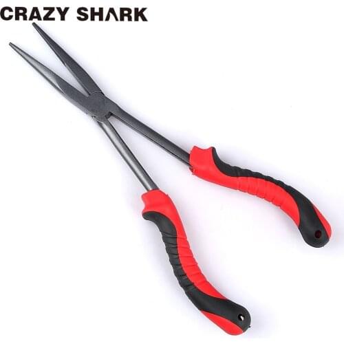 Crazy Shark Fishing Pliers Hook Remover Long Nose Fish Pliers 11 Inches High Carbon Steel Goods For Fishing Carp Fish Tools