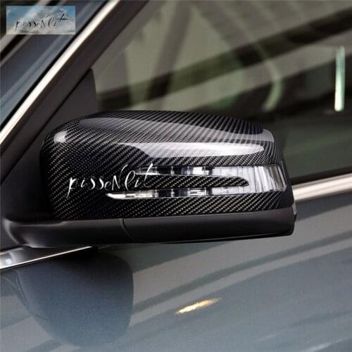 Carbon Fiber For Benz A B C E S CLA GLA CLS Class W176 W246 W204 W212 C117 X156 W221 A45 Side Wing Rearview Mirror Cover Replace