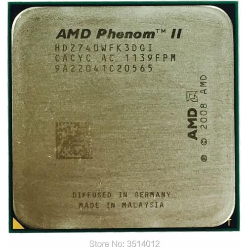 MD Phenom II X3 740 Black Edition 3.0 GHz Three-Core CPU Processor HDZ740WFK3DGI Socket AM3