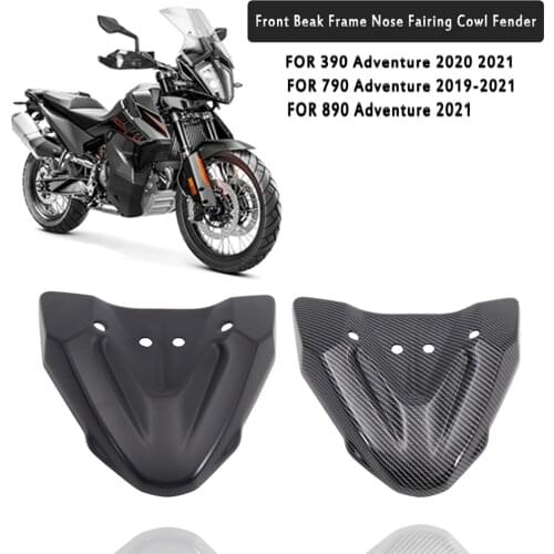 Carbon Fiber Motorcycle Front Beak Frame Nose Fairing Cowl Fender For 390 790 Adventure ADV 2019 2020 2021 890 ADV