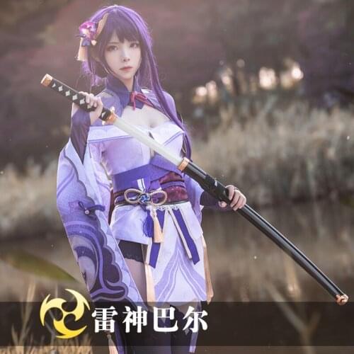 Hot Game Genshin Impact Baal Cosplay Costume Full Set Of Anime Clothing Sizes XS-XXL 2021 New