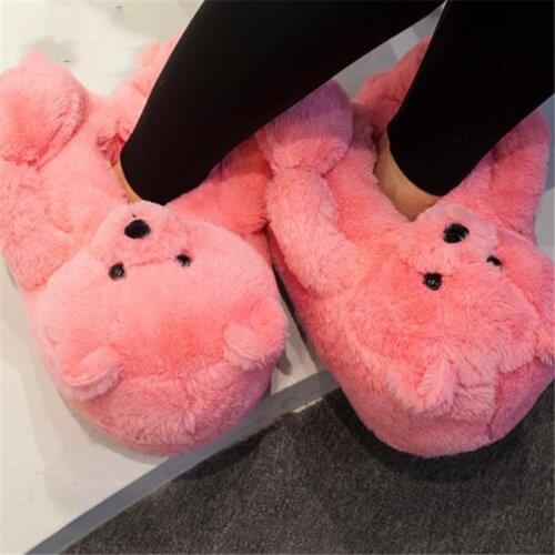 Winter Womens/Men Cotton Slippers Indoor Warm Plush Couples Shoes Ladies/Male Furry Slides Unisex Female Designer Fur Flip Flop