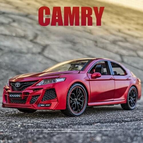 1:24 TOYOTA Camry Children Metal Toys Pull Back Wheels Flashing Machinery For Kids Diecast Model Car Birthday Christmas Gifts
