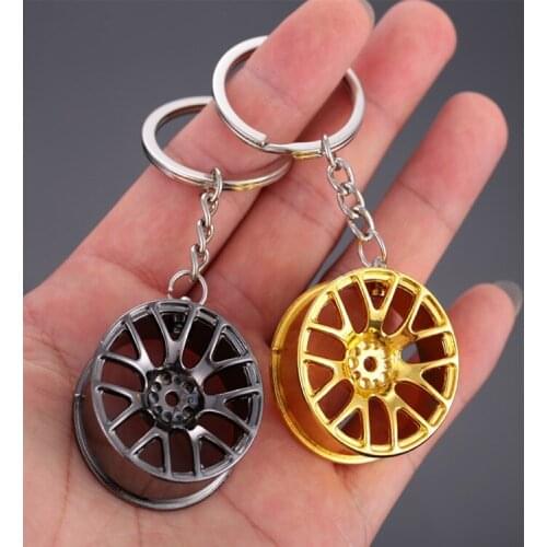 Motorcycle Car Keychain 1pcs Wheel Shape Key Chain Gift Key Ring New Birthday Aluminum Alloy Keychain