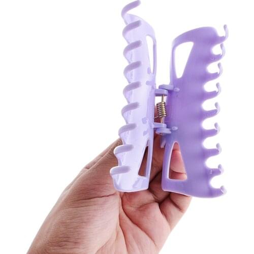 10pcs Women Big Large Mixed Color Plastic Hair Claw Jaw Clip Clamps 11cm