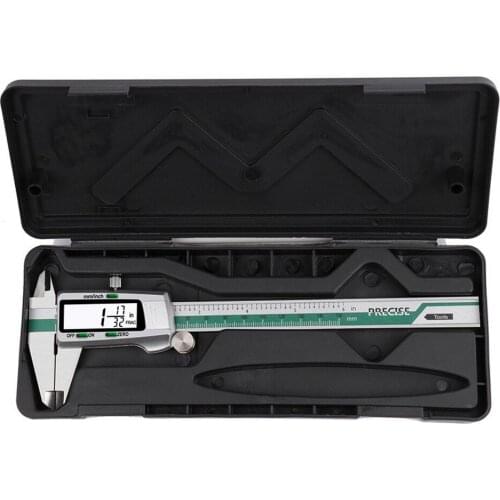 150mm Professional LCD Display Digital Vernier Caliper Automatic On/ Off Gauge Precision Tools Stainless Steel
