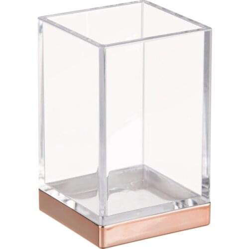 41188ES Interdesıgn Putty Container 6x6x10cm 300ml with Modern Copper Design