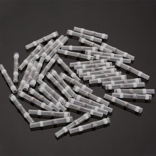 50pcs Insulated Wire Connectors Assortment Kit 26-24AWGWaterproof Solder Sleeve Heat Shrink Electrical Wire Splice Connector