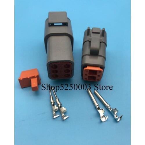 6 Pin Waterproof Automotive Connectors DTM Wire Connector With Pins DTM06-6S/ATM06-6S DTM04-6P /ATM04-6P