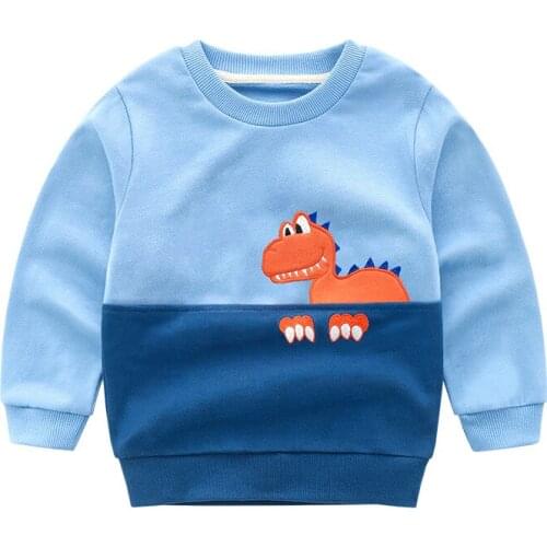 BBD Kids Sweatshirt 2021 Boys Cotton Terry Cartoon Long Sleeve Sports T-Shirt Infants 2-7 Year Tops Children Clothes