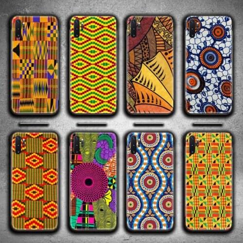 African style fabric print Printing Phone Case For Samsung Galaxy Note20 ultra 7 8 9 10 Plus lite M51 M21 M31 J8 2018 Prime