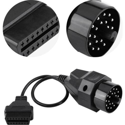 Black 20 Pin to 16 Pin OBD2 Adapter Cable Brand New Scanner Cable ABS Material for BMW E36 E38 E39 E46 E53 X5 Z3